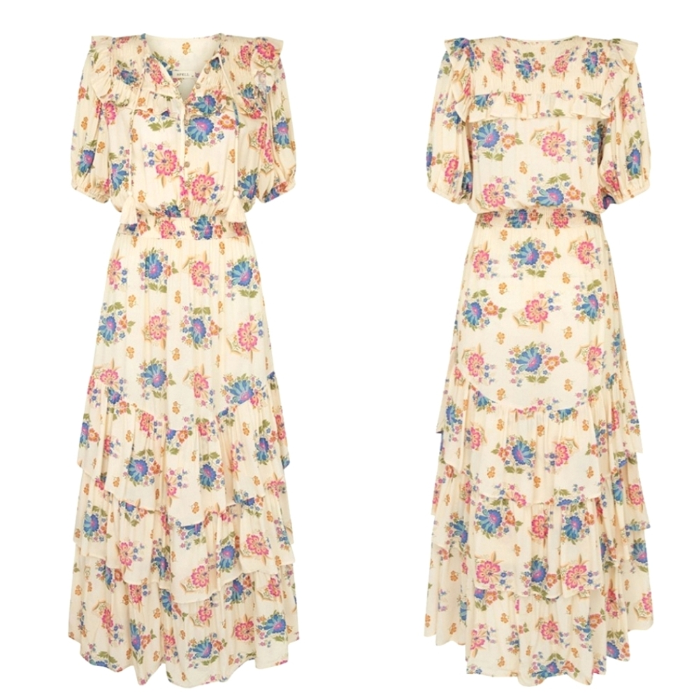 🍒NWT🍒 SPELL RUFFLE GOWN XL - Picture 7 of 10
